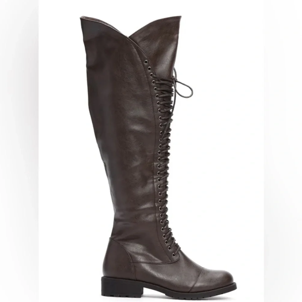 Street Style Brown Lace-Up Boots NEW 🏷️